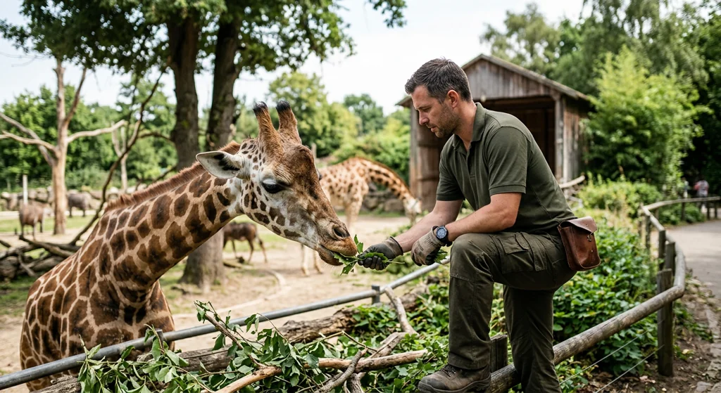 Cuidador en parques zoológicos