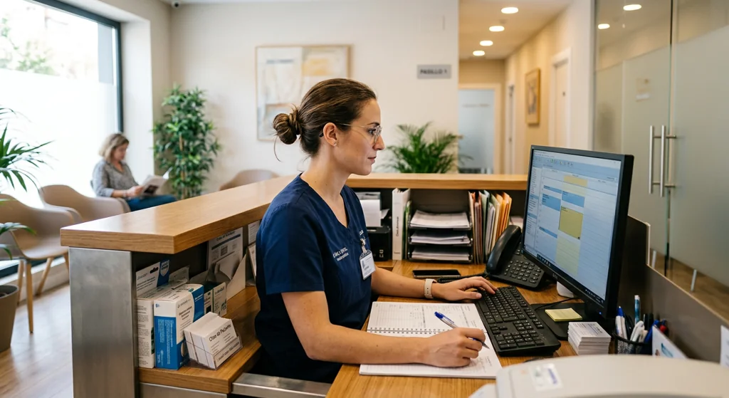 Especialista en recepción y logística en la clínica dental