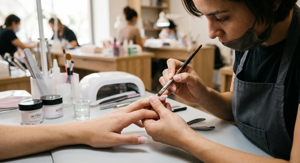 Especialista en uñas acrílicas